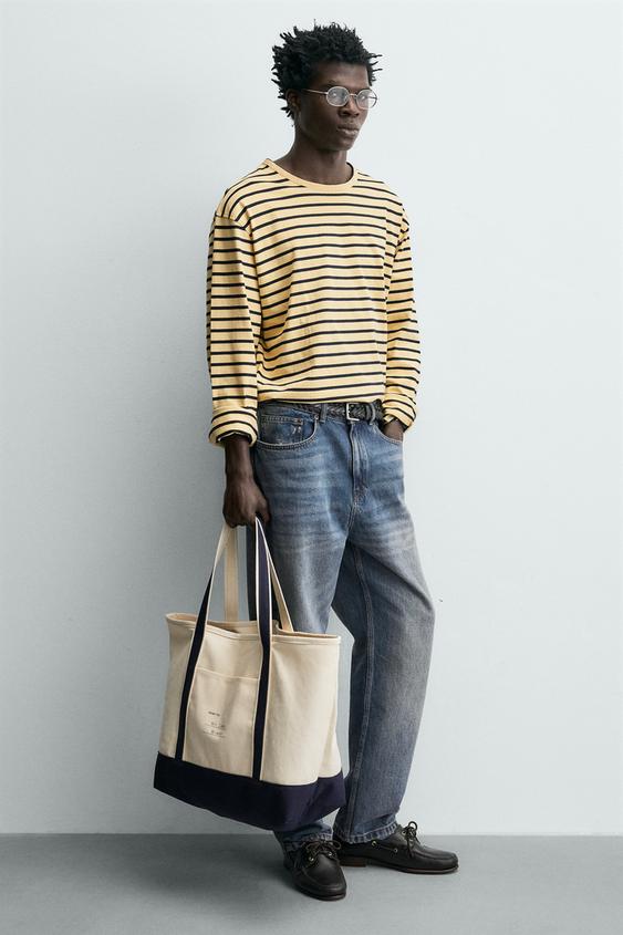 CONTRAST STRUCTURE TOTE BAG