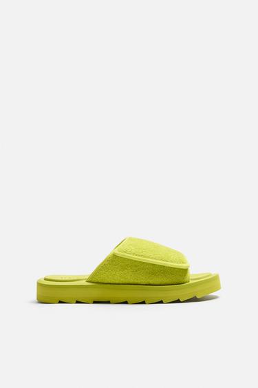 PADDED TECHNICAL SANDALS - Lime Green by Zara