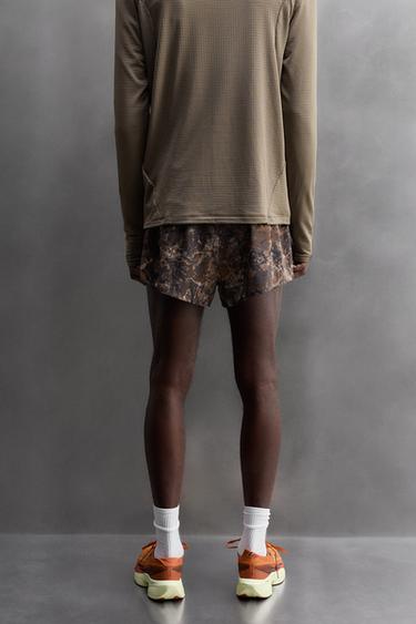 3" TREE PRINT RUNNING SHORTS - Oranges by Zara - Image 2