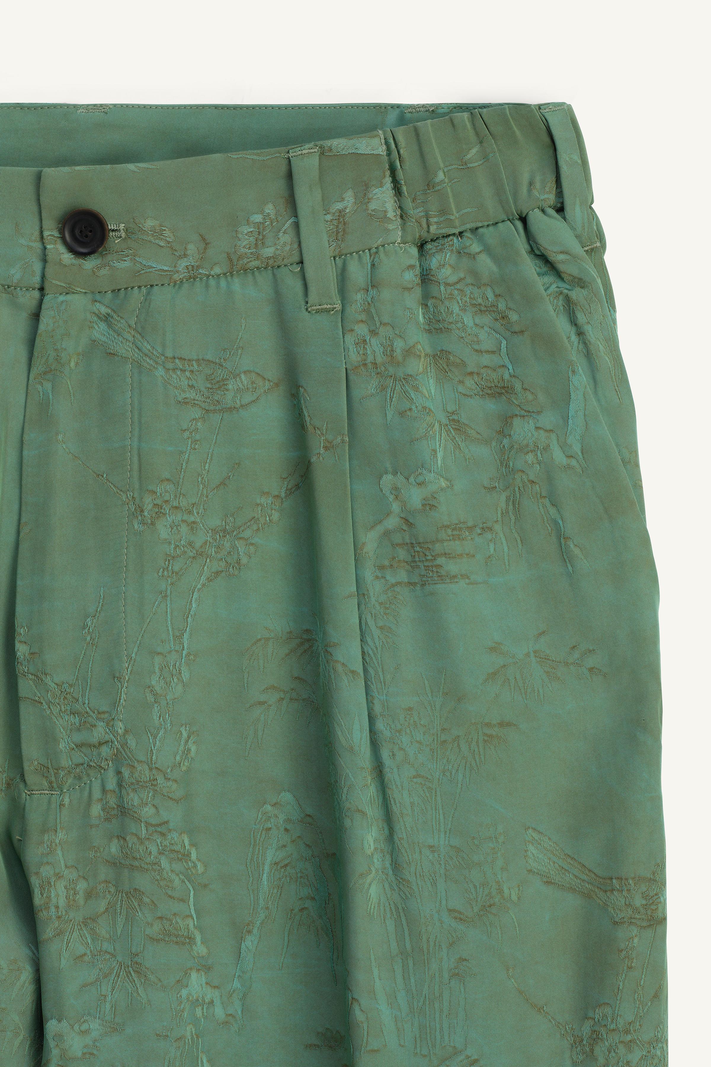 LIMITED EDITION JACQUARD FLOWY PANTS - Sea green | ZARA