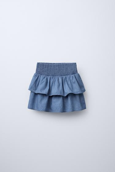 Zara DENIM SKORT - Blue