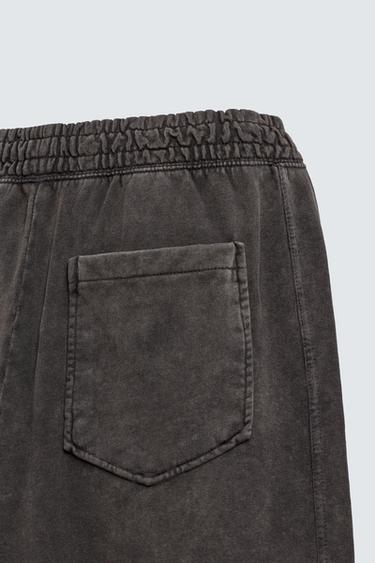 WASHED BALLOON FIT JOGGER TROUSERS - Dark brown by Zara - Image 9
