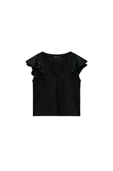RUFFLED T-SHIRT