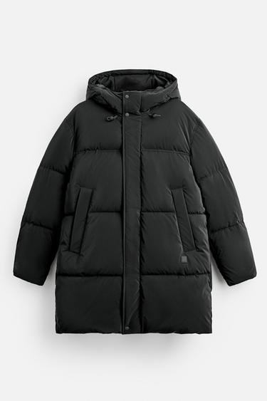CAZADORA ACOLCHADA LARGA - Negro de Zara