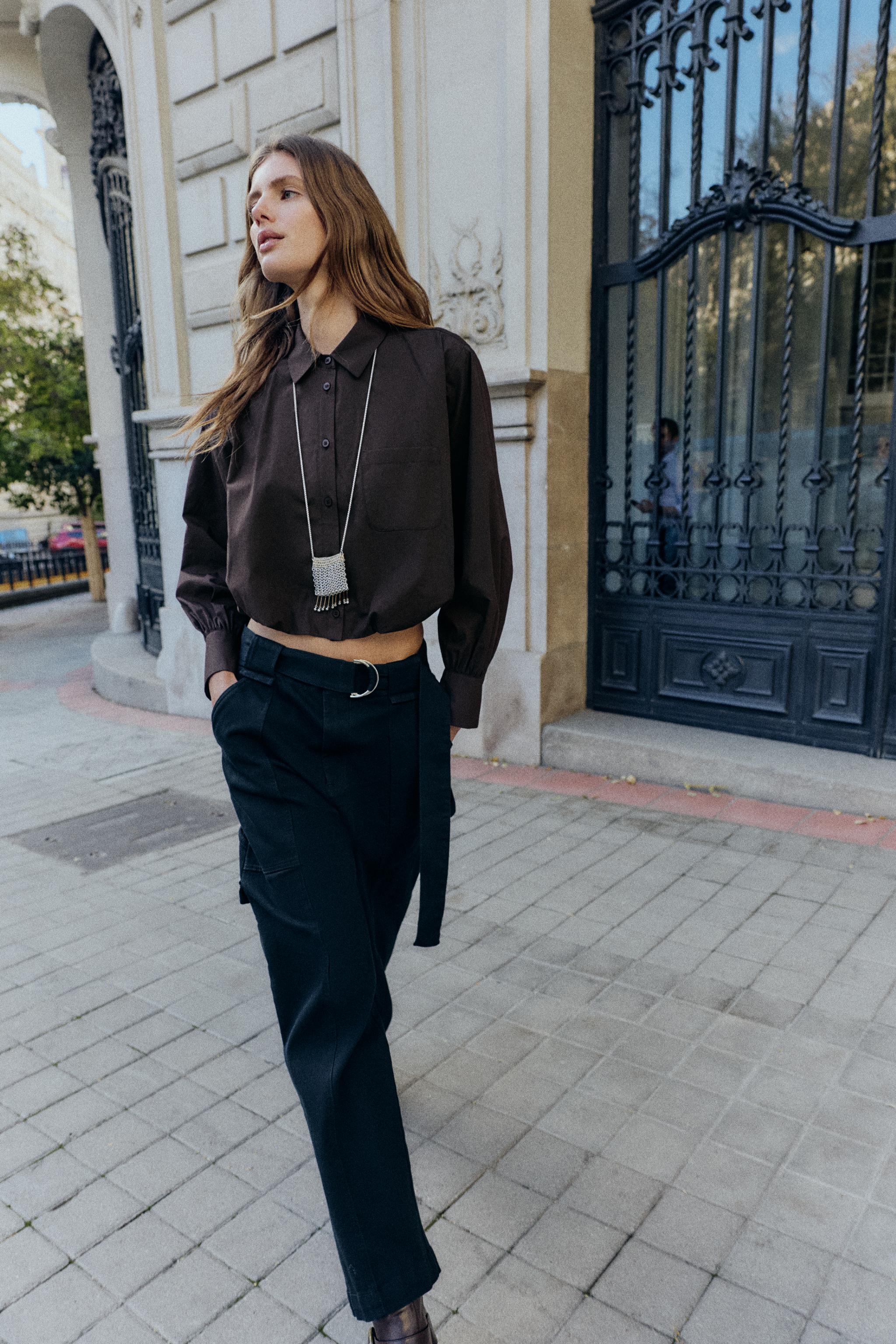 ENFOLDWASHABLE BALLOON CROPPED SHIRTブラウス ENFOLD（エンフォルド） 2024プレフォール WASHABLE BALLOON CROPPED