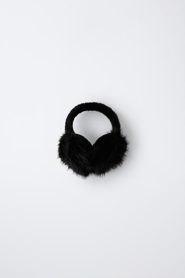 FOLDABLE FAUX FUR EARMUFFS — Black 2