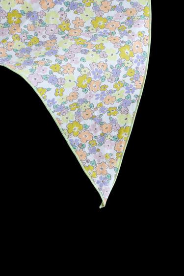 Zara ZARA TIMELESS - FLORAL BANDANA - Light blue
