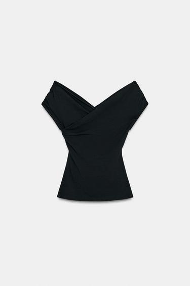 CAMISETA SUPERPOSICIÓN - Negro de Zara