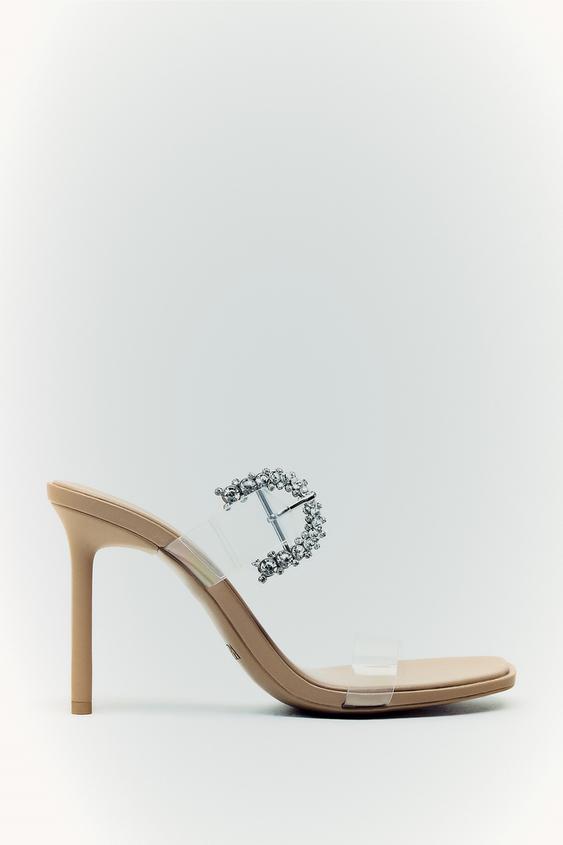 clear zara heels