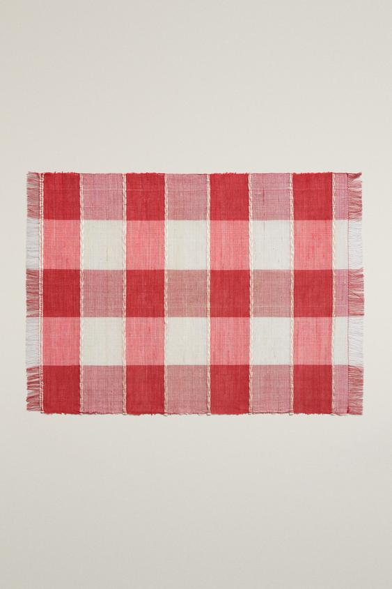 CHECK PLACEMAT - Red by Zara - Image 0