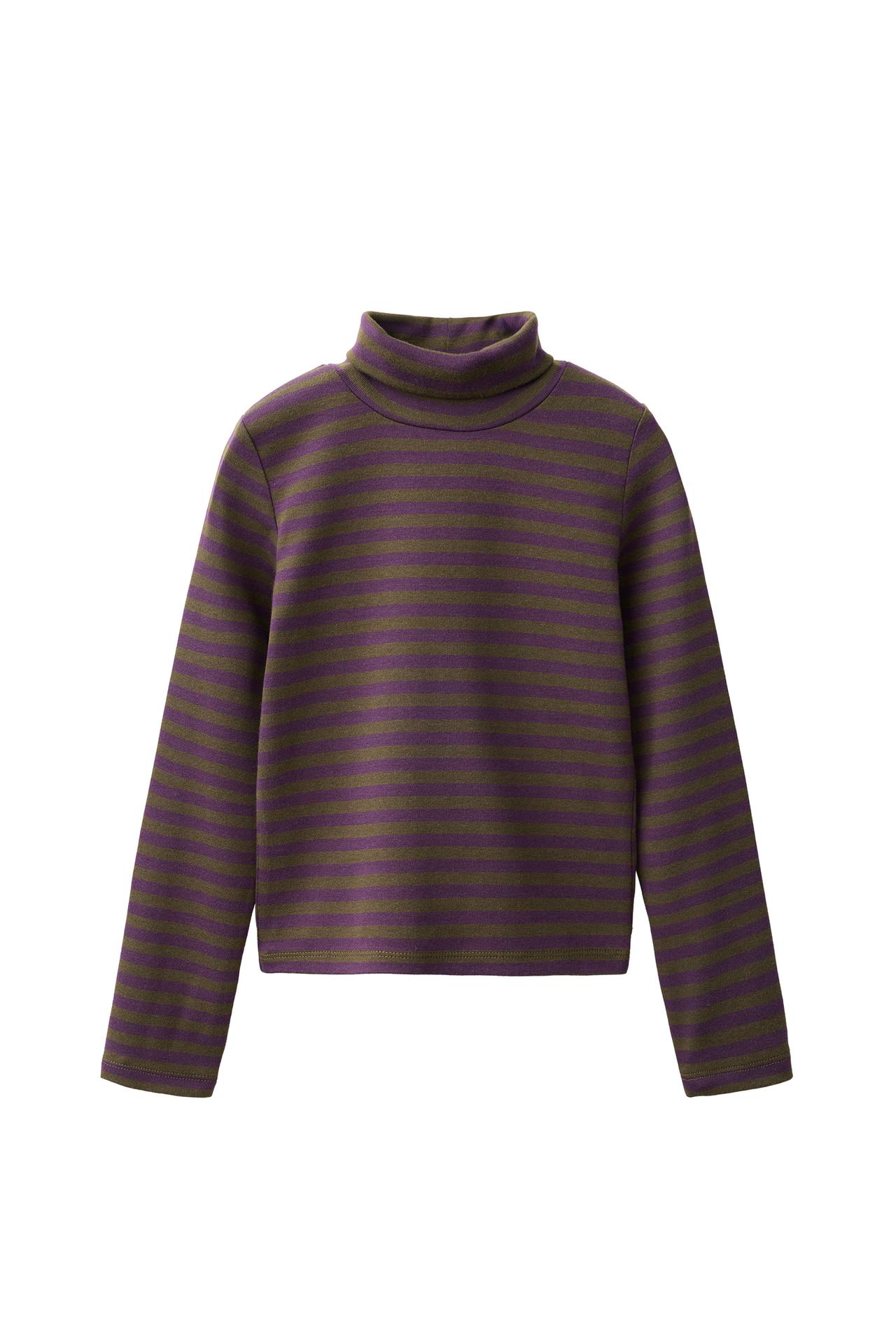 STRIPED TURTLENECK T-SHIRT