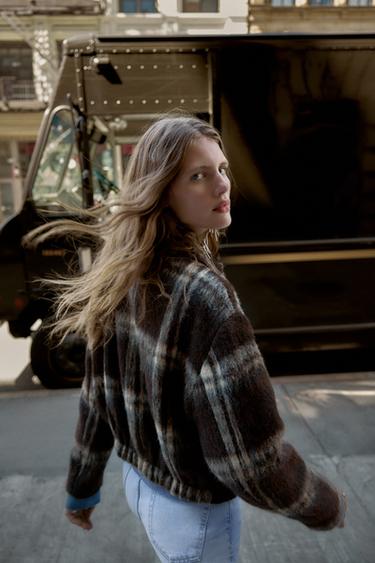 Jacket Veste A Carreau Zara Veste Zara Carreaux Femme Zara