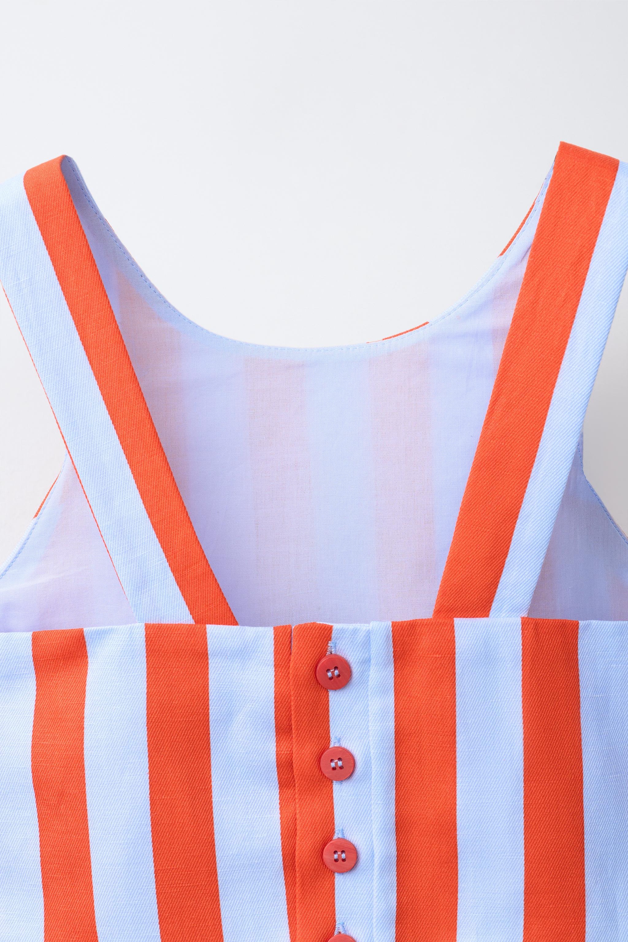 Детские рубашки Zara COMBINATION STRIPED TOP — фото 5