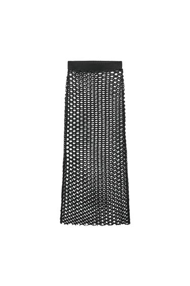 MESH MIDI SKIRT
