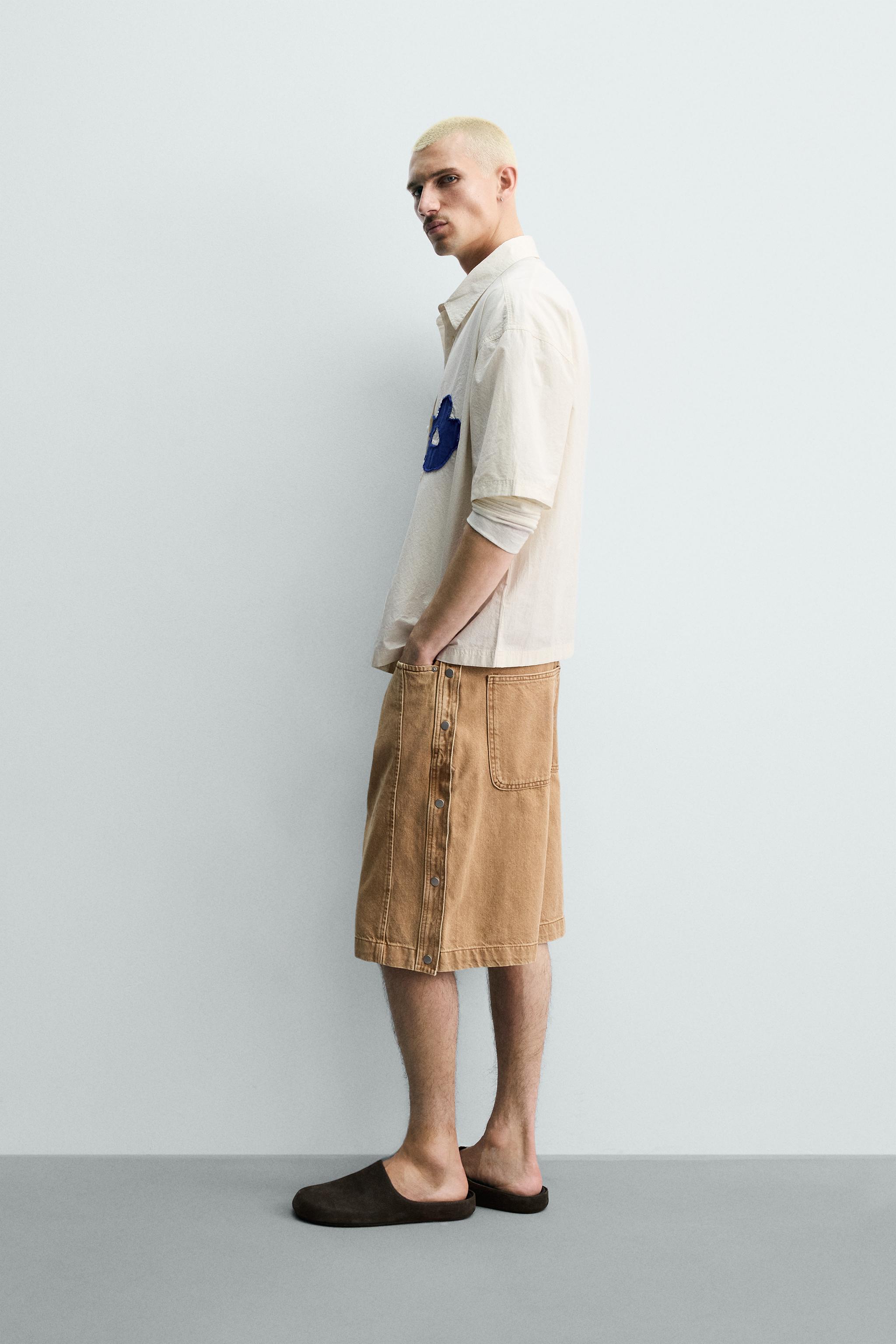 RELAXED FIT TEXT PATCH SHIRT