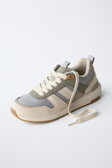 CHAUSSURES DE SPORT À PIÈCES - Gris de Zara - Image 2