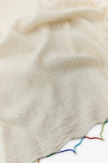 FOULARD UNI FANTAISIE - Écru de Zara - Image 3
