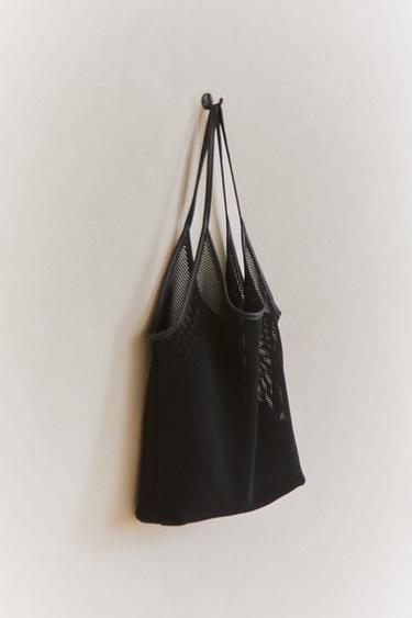 KNIT TOTE BAG - Black by Zara - Image 5