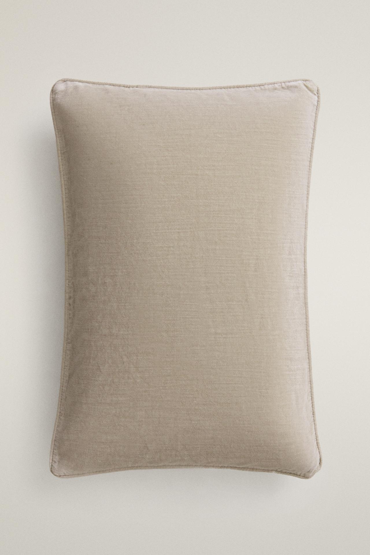VELVET THROW PILLOW COVER — Cornflower blue