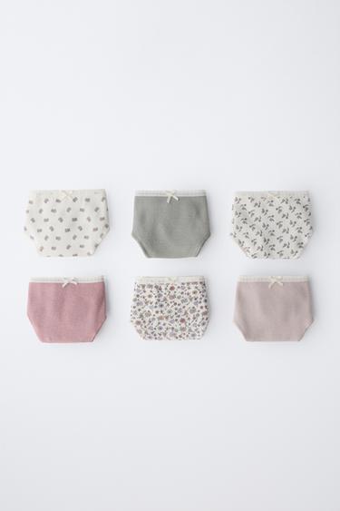 6-14 ANS/ LOT DE SIX CULOTTES À PETITES FLEURS - Rose de Zara - Image 4