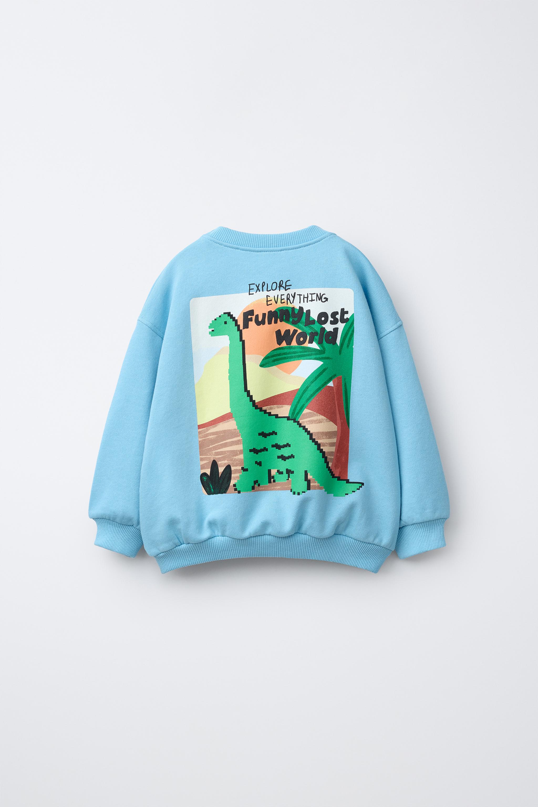 DINOSAUR PRINT SWEATSHIRT