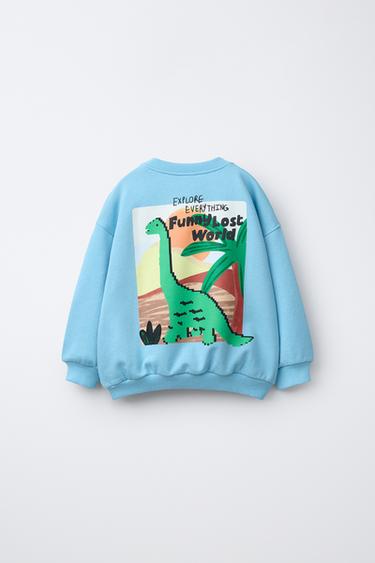 Zara DUKSERICA SA PRINTOM DINOSAURUSA – mid-plava