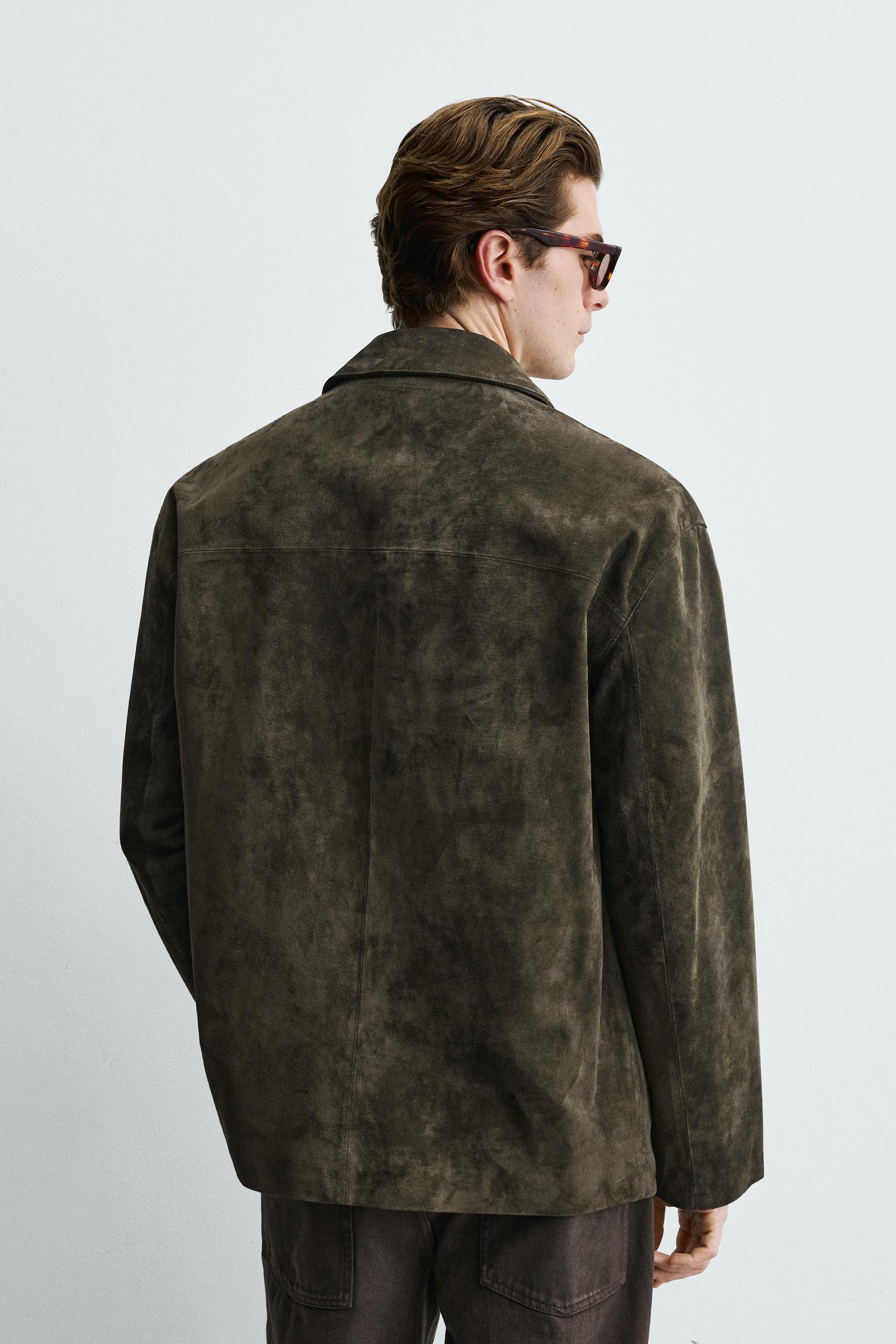スエード レザーブレザー - カーキ | ZARA Japan / 日本