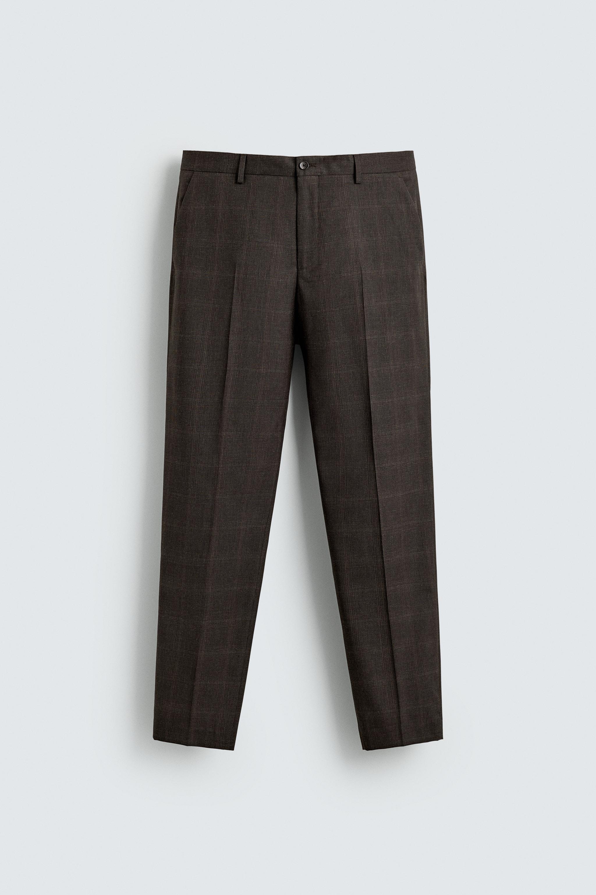 PLAID SUIT PANTS
