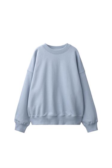 HEAVY WEIGHT PLAIN SWEATSHIRT - Light blue by Zara