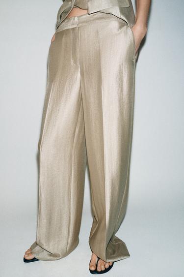 HIGH-WAIST STRAIGHT-LEG TROUSERS - Cava by Zara