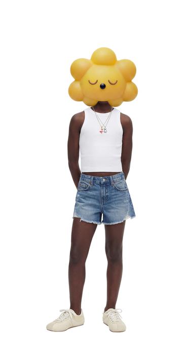 Zara 羅紋工字背心 - 白色