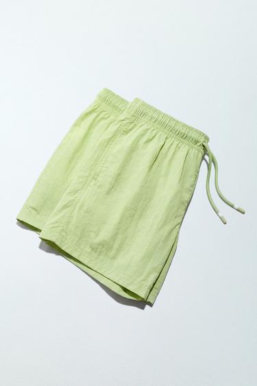 Zara AGES 6-14 / PLAIN SWIM SHORTS - Lime green