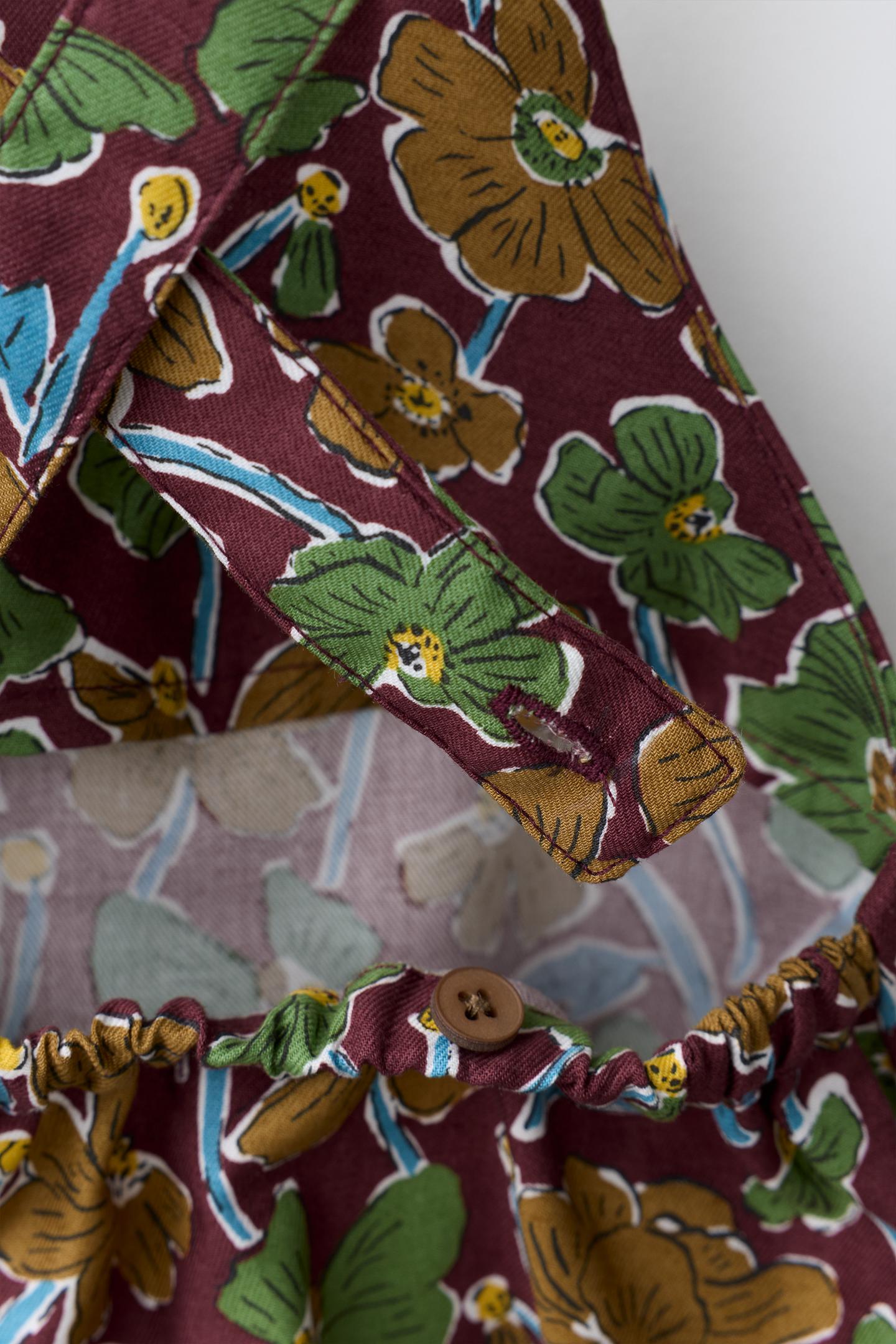 Детский комбинезон Zara Floral Print Romper Made with Liberty Fabric, цвет: Разноцветный — фото 4