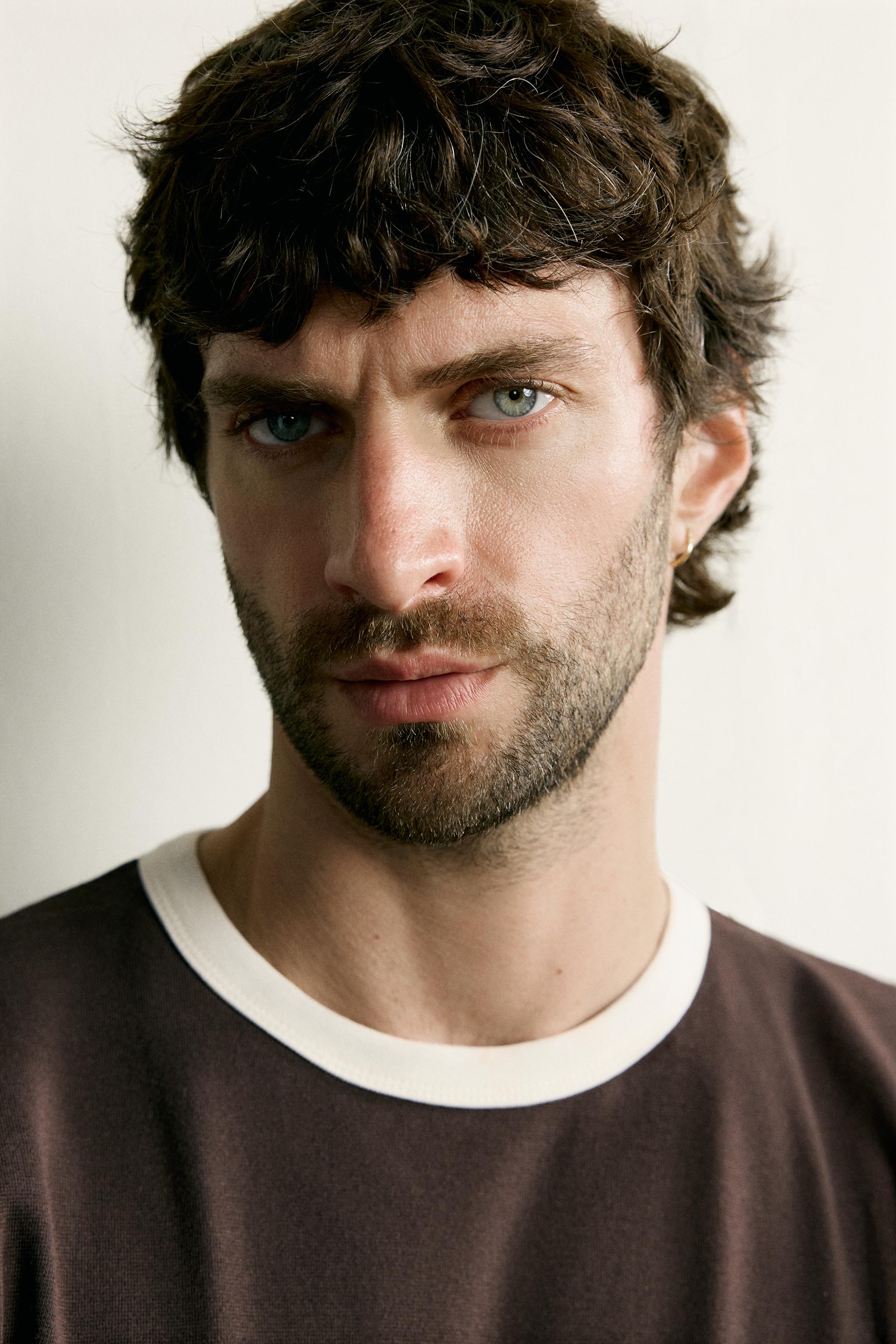 RINGER BASIC CONTRAST RIB T-SHIRT