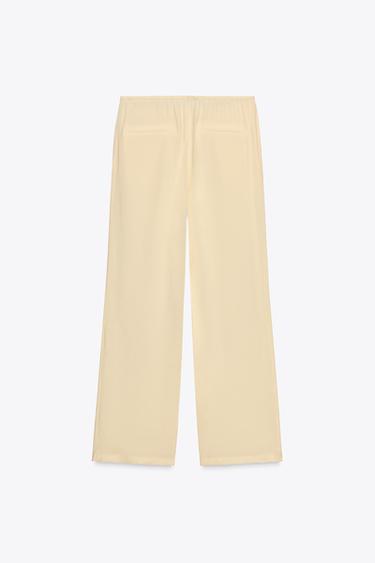 PANTALON FLUIDE - Jaune de Zara - Image 4