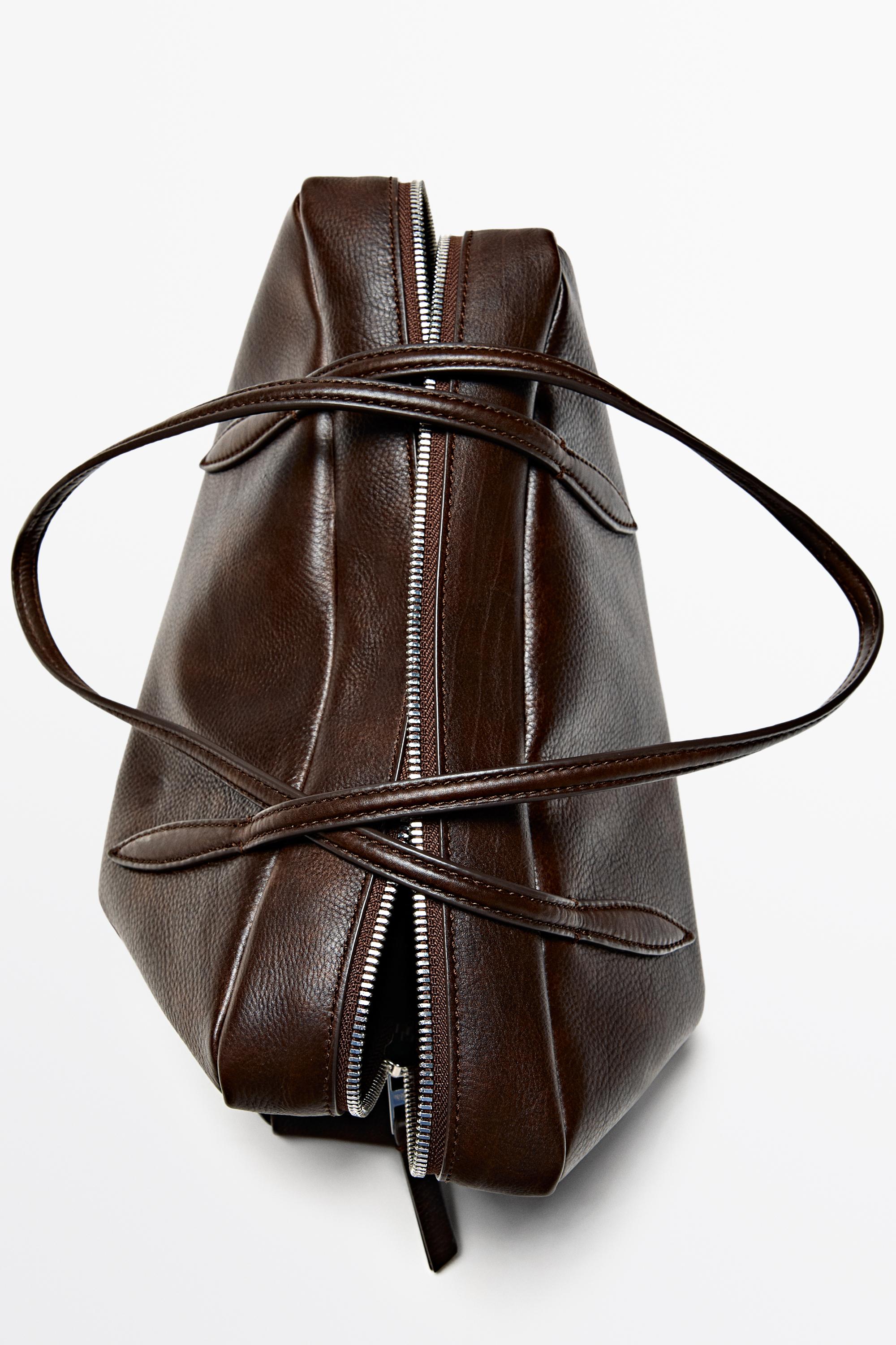 Mini sac duffle en cuir nappa
