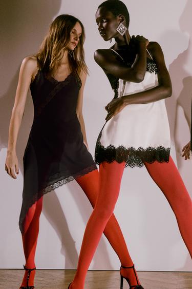 ZW COLLECTION ASYMMETRIC CAMISOLE DRESS - Black by Zara - Image 0