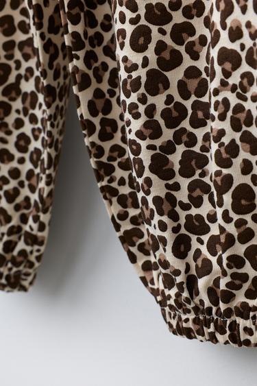 PANTALON BOUFFANT ANIMAL PRINT - Beige clair de Zara - Image 3