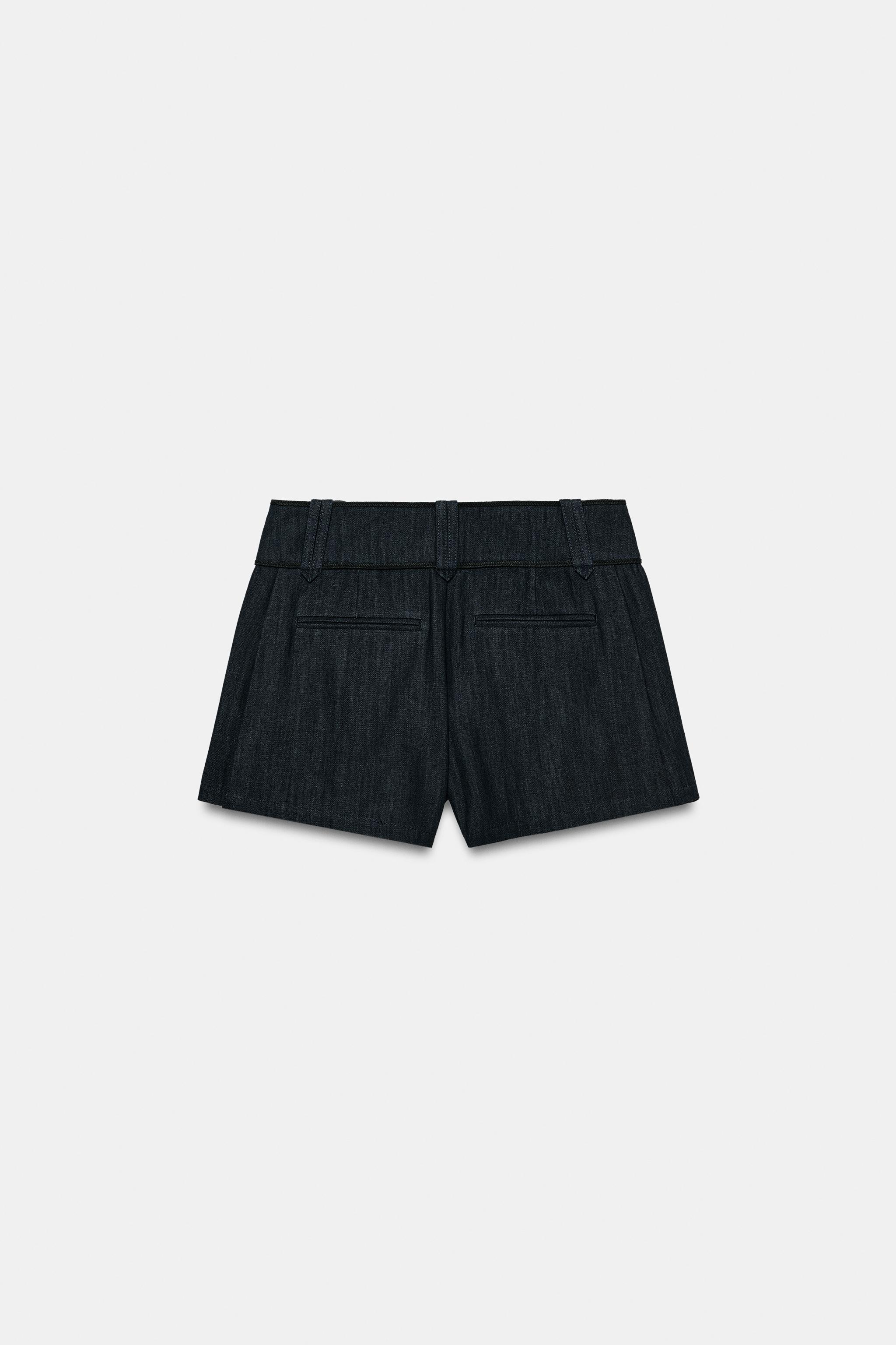 Женские юбки Zara CONTRAST PIPING SKORT — фото 7