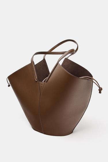 MAXI SAC SHOPPER CABAS - Marron de Zara - Image 4