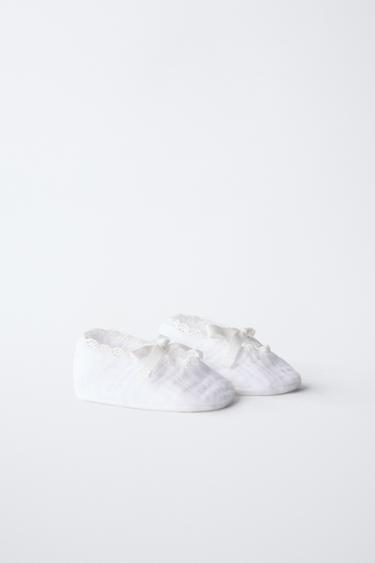 TEXTILE BOW BOOTIES - Ecru White by Zara - Image 2
