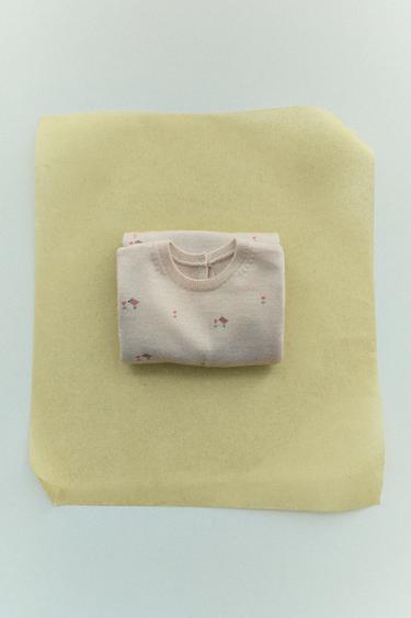 BIRD PRINT 100% WOOL JUMPSUIT - Pale pink by Zara