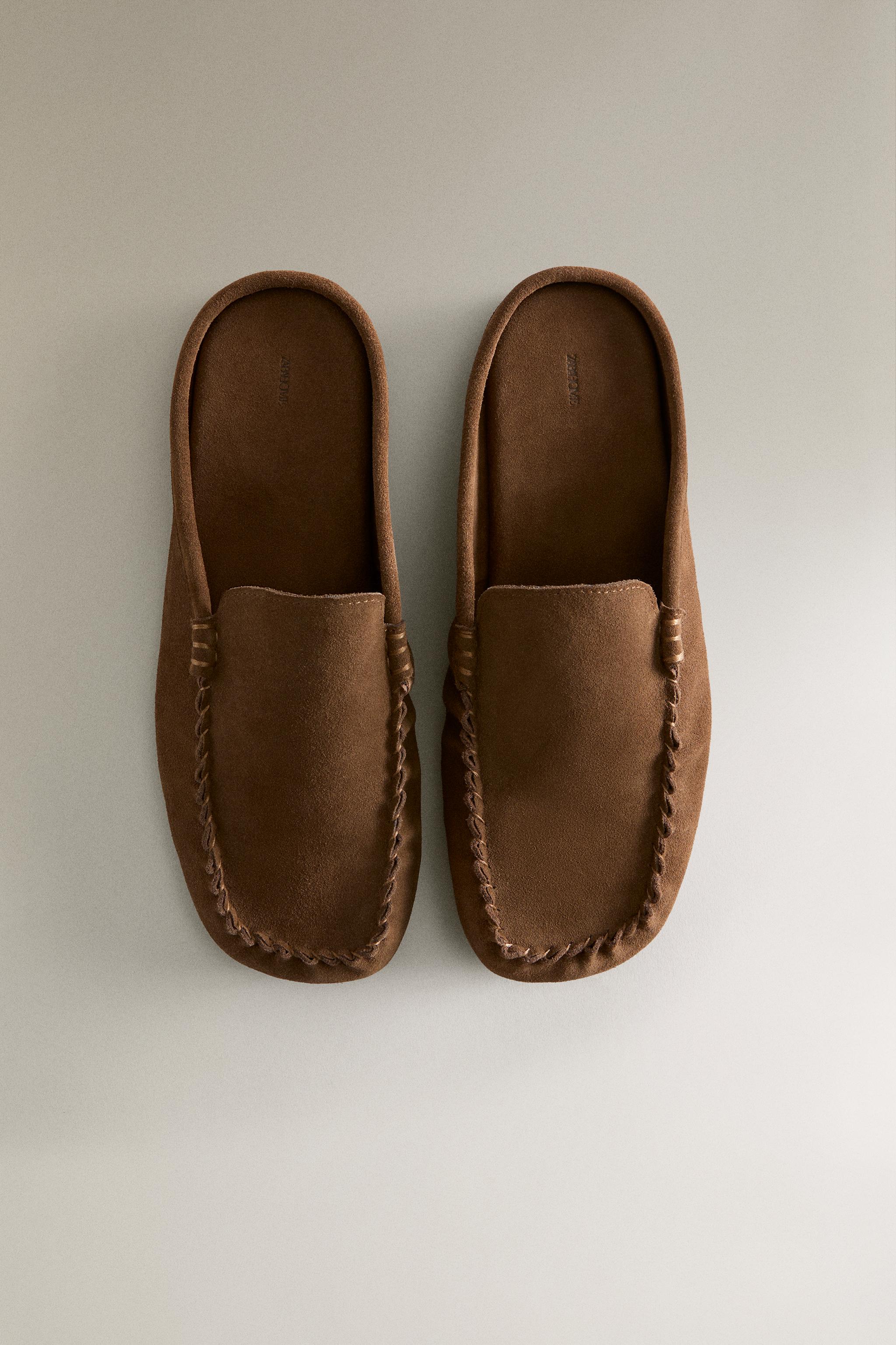 MOCASSIN OUVERT À L’ARRIÈRE CUIR CROÛTE