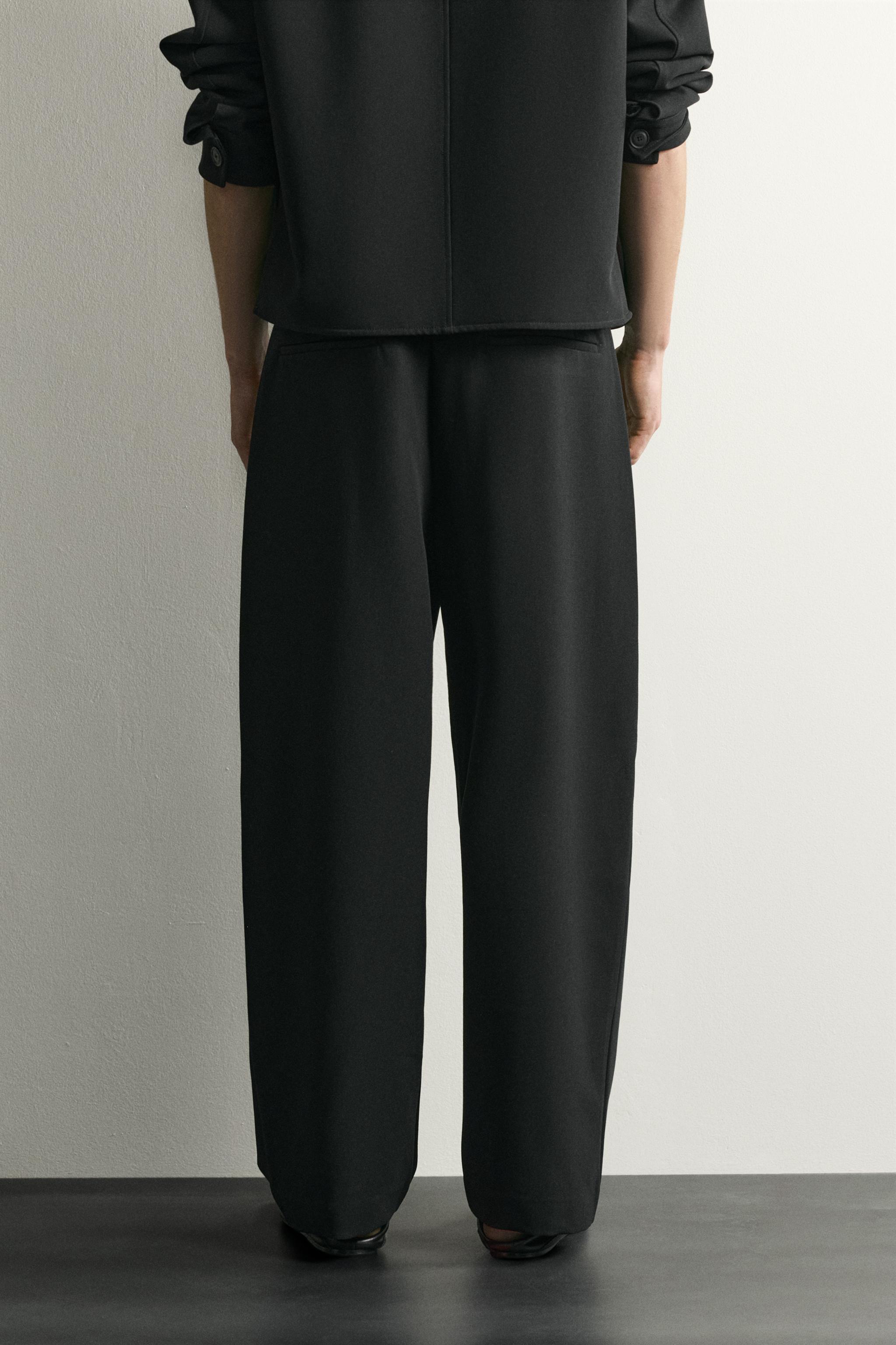 Zara PİLİLİ RELAXED FIT PANTOLON görsel 3