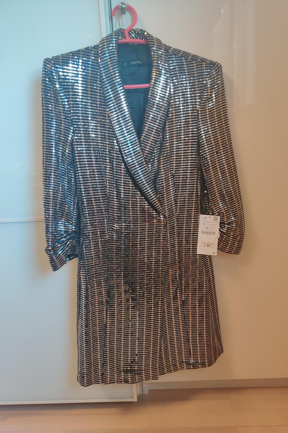 METALLIC BLAZER DRESS