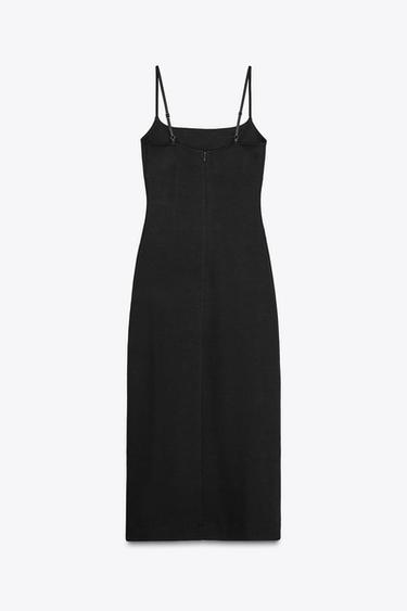 INTERLOCK STRAPPY DRESS - Black by Zara - Image 5