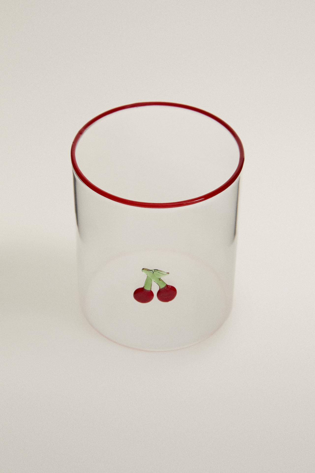 BOROSILICATE FRUIT TUMBLER — Red