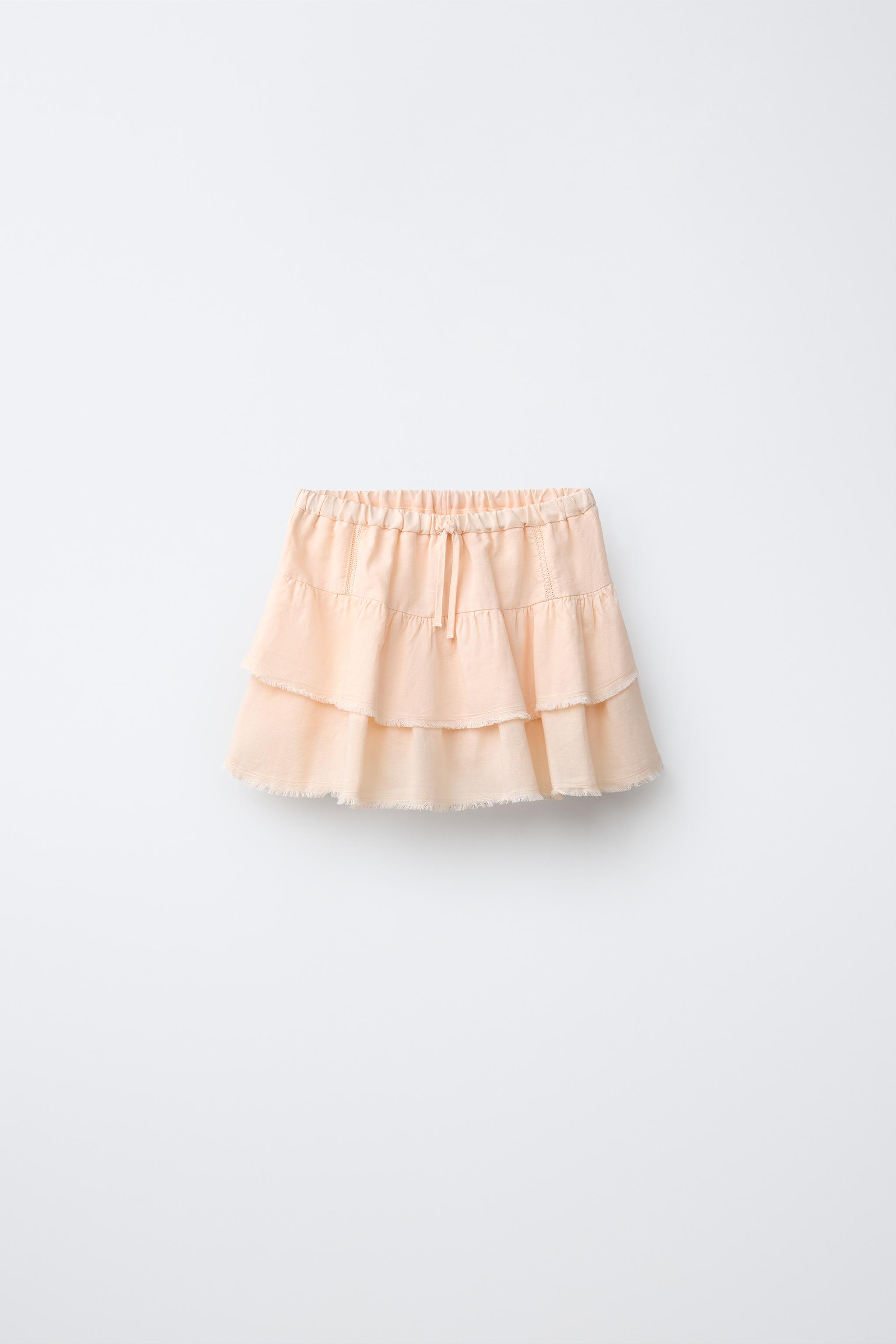 RUFFLED LACE SKIRT