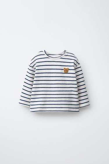 CAMISETA RAYAS PARCHE TIGRE RIZO - Marino de Zara