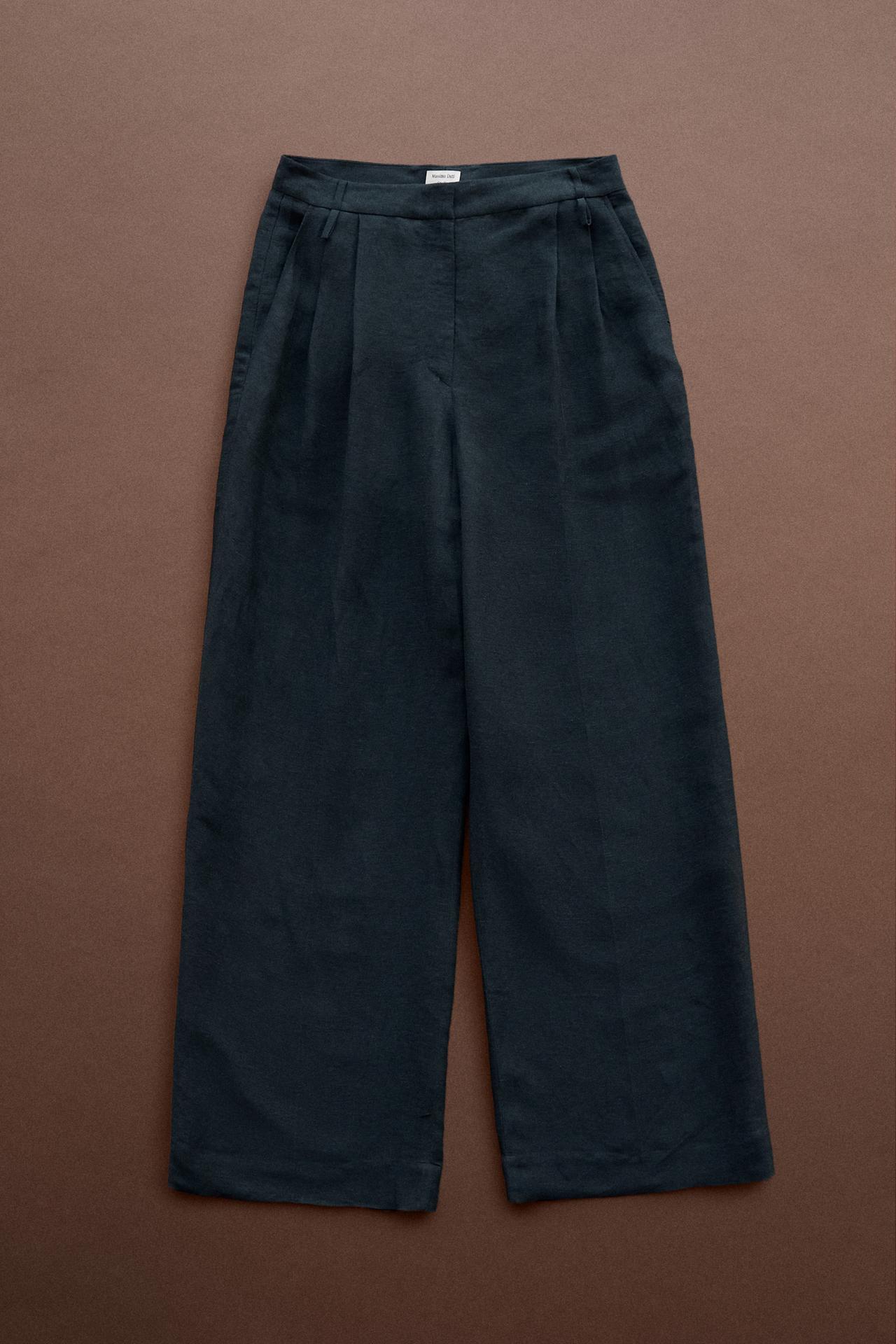 Flowing semi-sheer pants - STUDIO — Navy blue